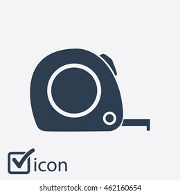  Tape measure icon. Roulette construction  simbol.