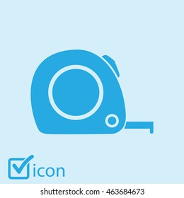  Tape measure icon. Roulette construction  simbol.