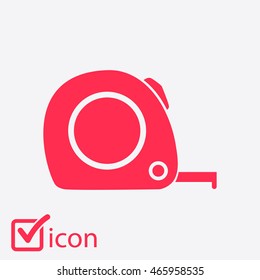  Tape measure icon. Roulette construction  symbol.