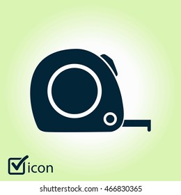  Tape measure icon. Roulette construction  simbol.