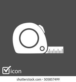  Tape measure icon. Roulette construction  simbol.