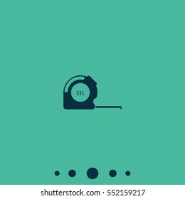 Tape measure icon. Roulette construction.