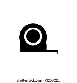 Tape measure icon. Roulette construction icon on white background