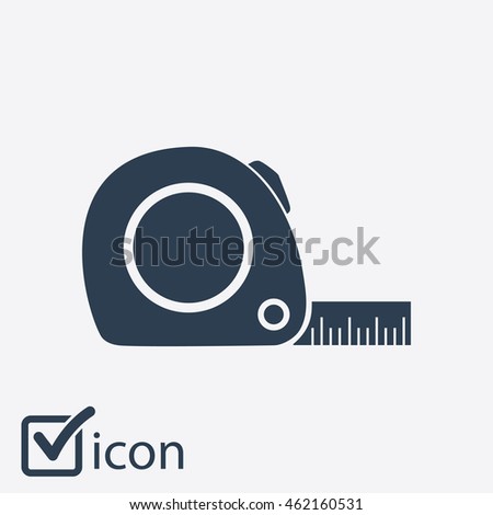  Tape measure icon. Roulette construction  simbol.