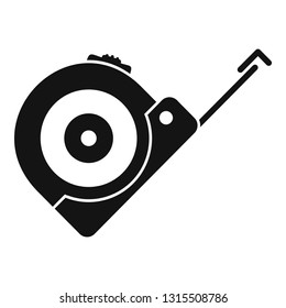 Tape measure icon. Simple illustration of tape measure vector icon for web design isolated on white background