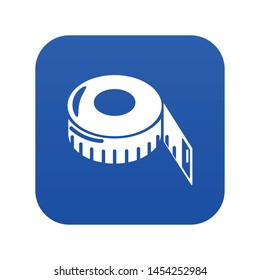 Tape measure icon. Simple illustration of tape measure vector icon for web.