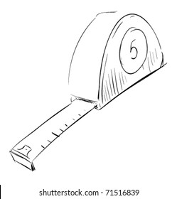 Tape measure  icon sketch style