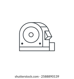 Tape Measure icon symbol vector illustration isolated on white background