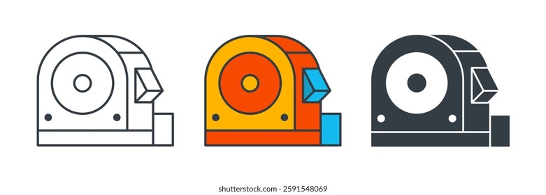 Tape Measure icon symbol vector illustration isolated on white background