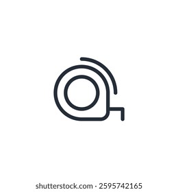 Tape Measure icon symbol vector sign isolated on white background illustration for graphic and web design