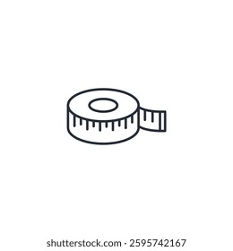 Tape Measure icon symbol vector sign isolated on white background illustration for graphic and web design