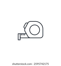 Tape Measure icon symbol vector sign isolated on white background illustration for graphic and web design