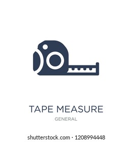 tape measure icon. Trendy flat vector tape measure icon on white background from General collection, vector illustration can be use for web and mobile, eps10