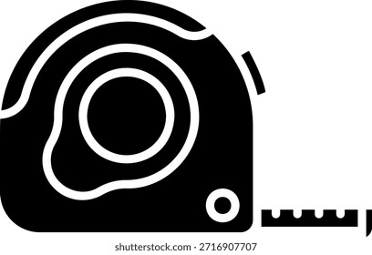 Ilustración vectorial de icono de medida de cinta