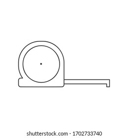 Tape measure icon vector isolated