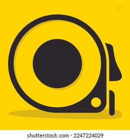 Tape Measure Icon. Vector Isolated. Measuring Equipment Used to Measure Length or Distance