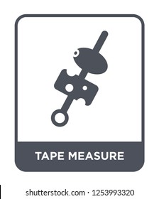 tape measure icon vector on white background, tape measure trendy filled icons from General collection, tape measure simple element illustration
