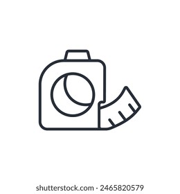tape measure icon. vector.Editable stroke.linear style sign for use web design,logo.Symbol illustration.