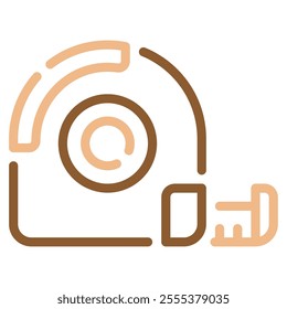 Tape measure icon for web, app, infographic, etc