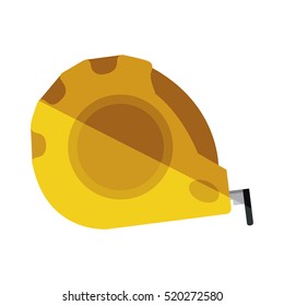 Tape measure icon with yellow body