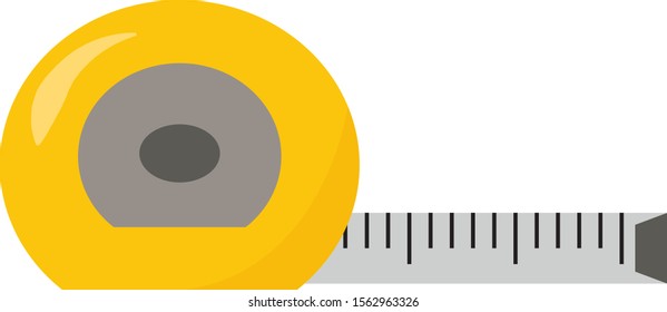 Tape measure, illustration, vector on white background.