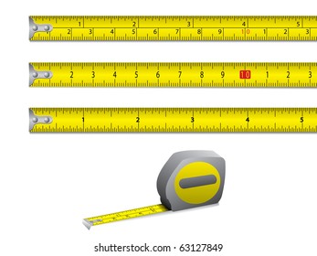 Tape Measure Inches Centimeters Vector Stock Vector (Royalty Free ...