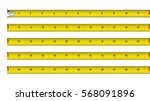 Tape measure in inches vector illustration