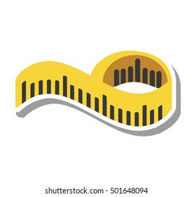 tape measure isolated icon vector illustration design