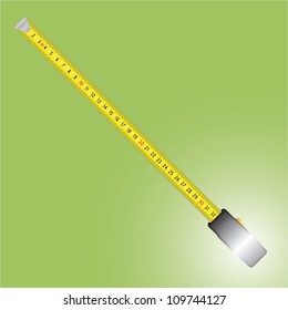 Tape measure length in centimeters. Vector