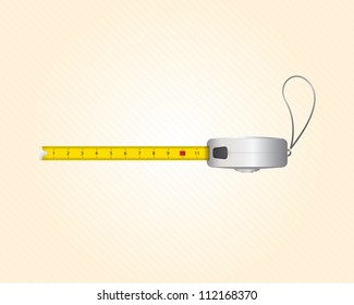 Tape measure length in centimeters. Vector