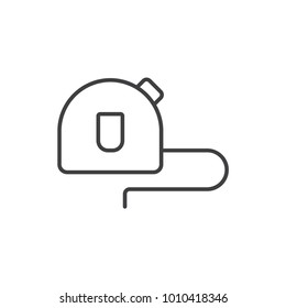 Tape measure line icon.