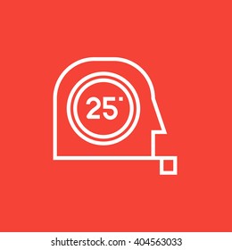 Tape measure line icon.