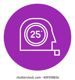Tape measure line icon.