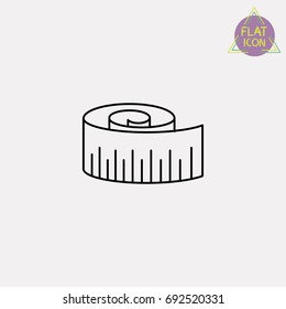 tape measure line icon