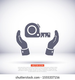 Tape measure . Lorem Ipsum Flat Design