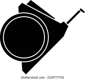 Tape measure or measuring tape isolated vector on white background. The measuring tool is used to measure distance or size. It is like a much longer flexible ruler.