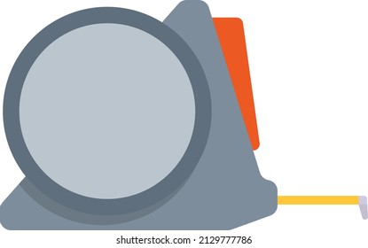 Tape measure or measuring tape isolated vector on white background. The measuring tool is used to measure distance or size. It is like a much longer flexible ruler.