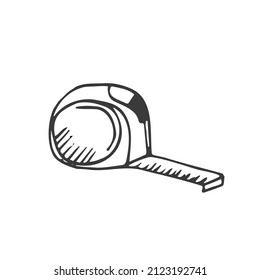 Tape Measure Roll line icon, outline vector sign, linear style pictogram isolated on white. Symbol, logo illustration. Editable stroke. Pixel perfect
