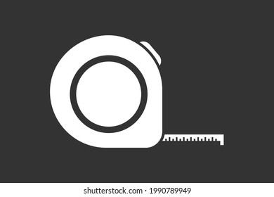 Tape Measure. Simple icon. Flat style element for graphic design. Vector EPS10 illustration