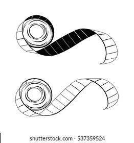 Tape measure tailor tool. Vector Illustration. Isolated On White Background