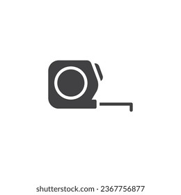 Tape measure tool vector icon. filled flat sign for mobile concept and web design. Tape measure glyph icon. Symbol, logo illustration. Vector graphics