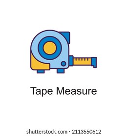 Tape Measure Vektorgrafik Filled Outline Icon Design Illustration. Home Improvement Symbol auf weißem Hintergrund EPS10 Datei