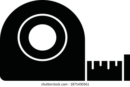 Icono de vectores de cinta y medida 