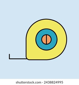 Vektor-Symbol für Maßband. Bau, Reparatur und Bau. Graph-Symbol für das Design Ihrer Website, Logo, App, Benutzeroberfläche
