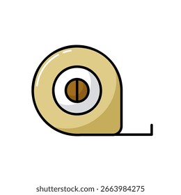 Tape measure vector icon. Construction, repair and building. Graph symbol for your web site design, logo, app, UI