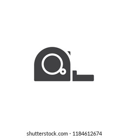 Tape measure vector icon. filled flat sign for mobile concept and web design. Roulette simple solid icon. Symbol, logo illustration. Pixel perfect vector graphics