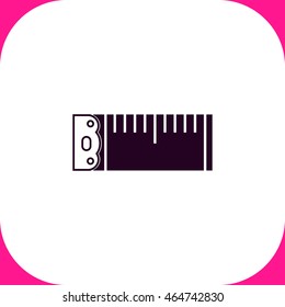 Tape measure vector icon on white background.