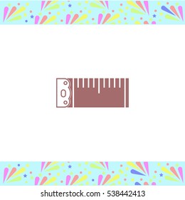 Tape measure vector icon on white background. Isolated illustration. Business picture.