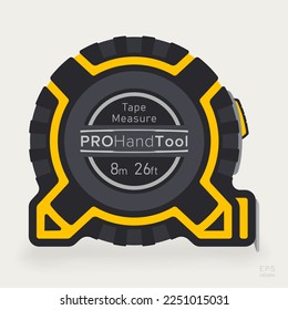 Tape Measure. Vector Isolated. Measuring Equipment Used to Measure Length or Distance