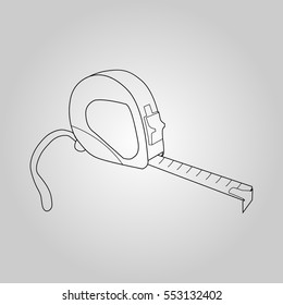 Tape measure vector isolated on white background